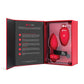 b-Vibe Vibrating Heart Plug M/L - Rojo