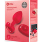b-Vibe Vibrating Heart Plug M/L - Rojo