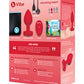 b-Vibe Vibrating Heart Plug M/L - Rojo