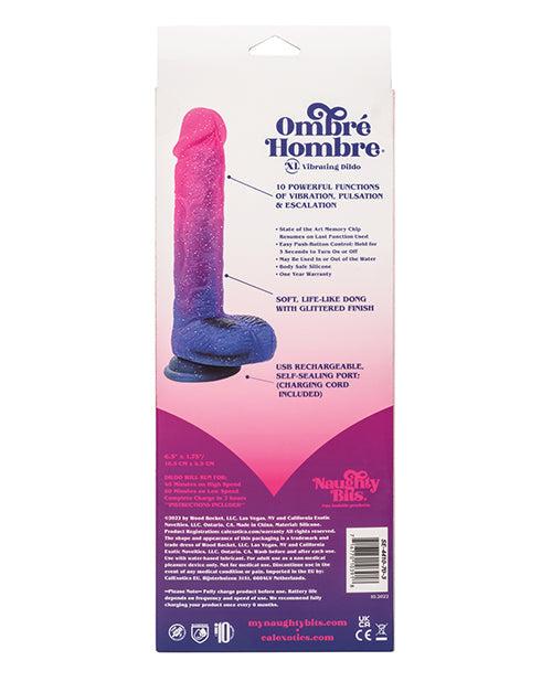 Naughty Bits Dildo Vibrador Ombre Hombre XL