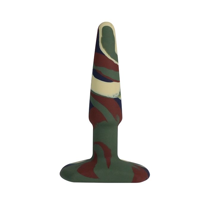 Un plug anal en silicone rainuré de 10 cm A Play – Camouflage