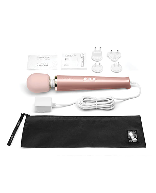 Le Wand Baguette Massante Vibrante Branchable - Or Rose