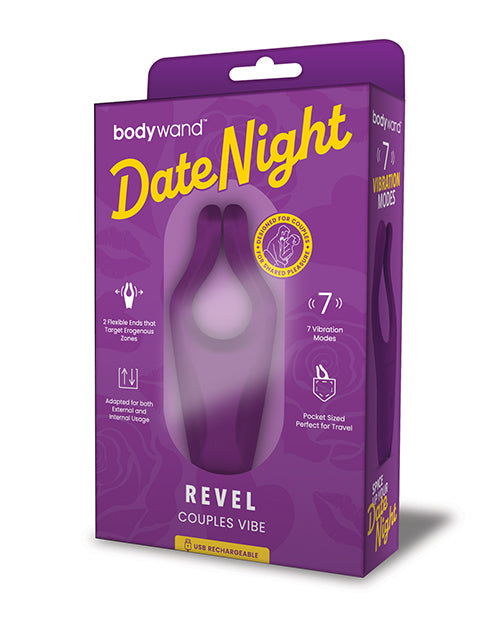 Vibromasseur de couple Bodywand Date Night Revel - Violet