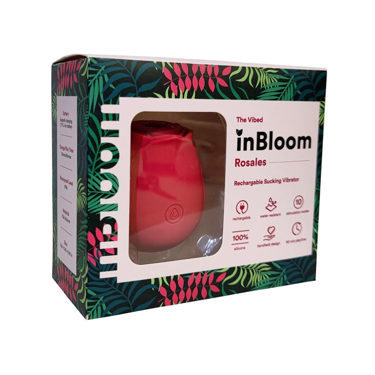 Vibrador de succión Rosales InBloom - Rojo