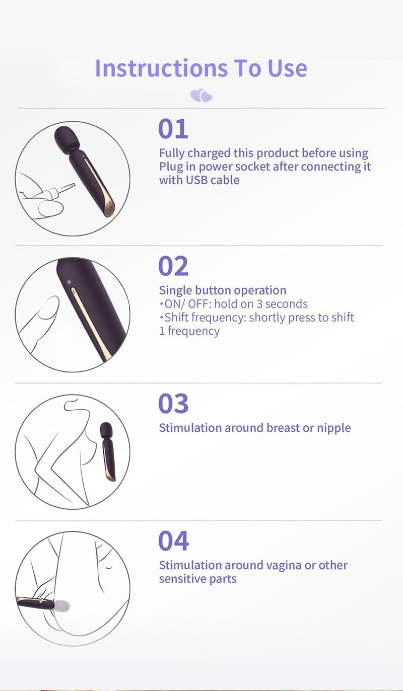 VelvetVerse 3-Attachment Wand Vibrator Kit