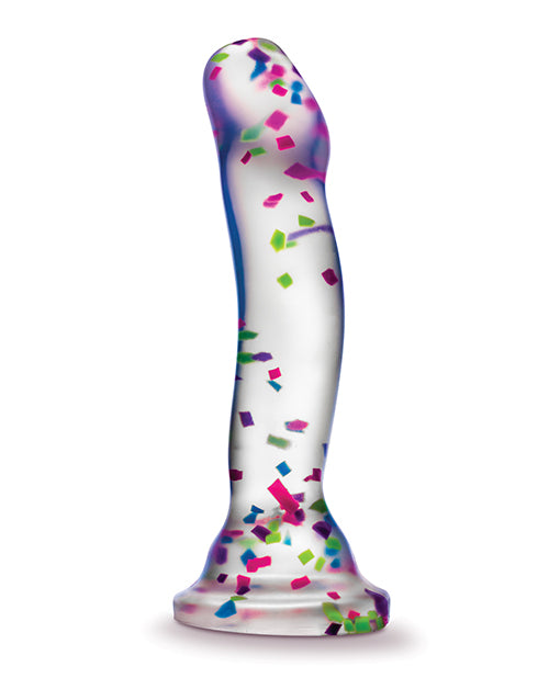 Neo Elite Hanky Panky Dildo Confeti de 7" que Brilla en la Oscuridad