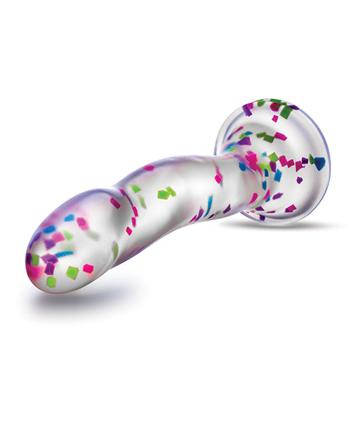 Neo Elite Hanky Panky Dildo Confeti de 7" que Brilla en la Oscuridad