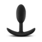 Aventuras Anales Tapón Vibrador Delgado de Silicona Platino Pequeño - Negro
