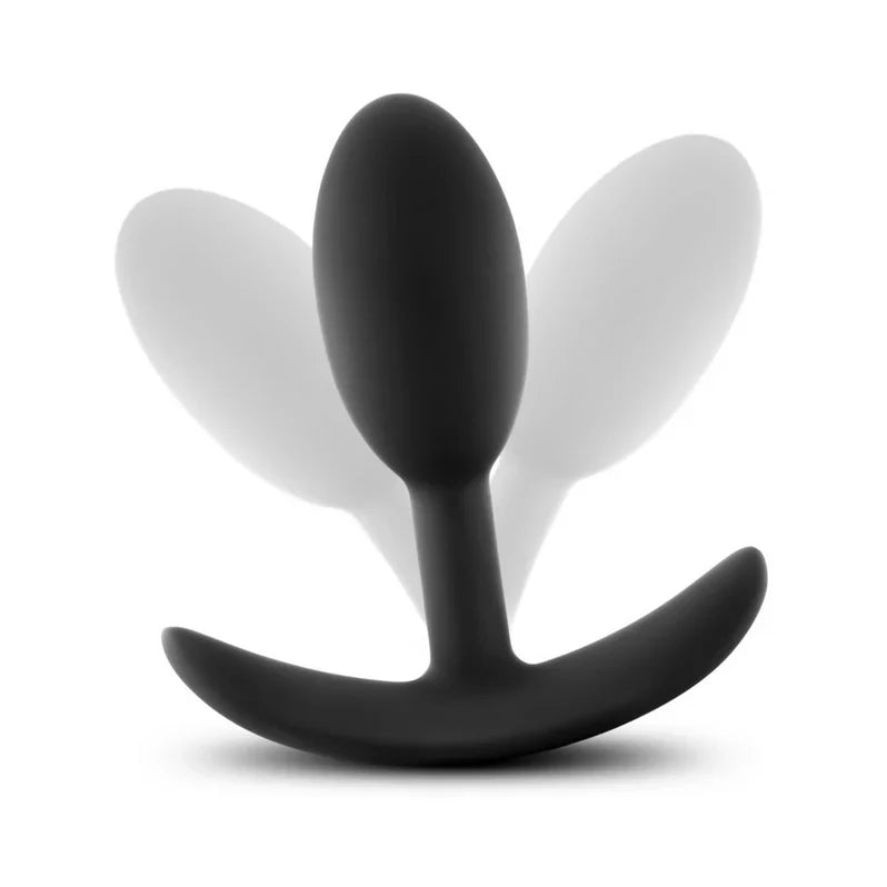 Aventuras Anales Tapón Vibrador Delgado de Silicona Platino Pequeño - Negro