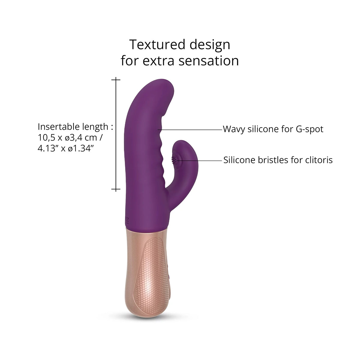 Vibrador Sassy Bunny Love to Love - Lluvia púrpura