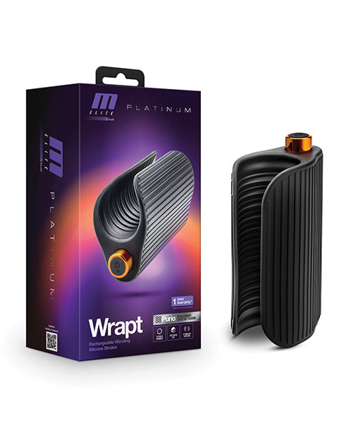 Blush M Elite Platinum Wrapt Masturbador Vibrador - Negro