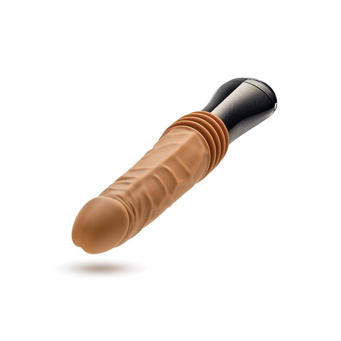 Dr. Arthur Consolador Vibrador Giratorio Penetrante de 10.5" - Marrón claro