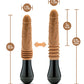 Dr. Arthur Consolador Vibrador Giratorio Penetrante de 10.5" - Marrón claro