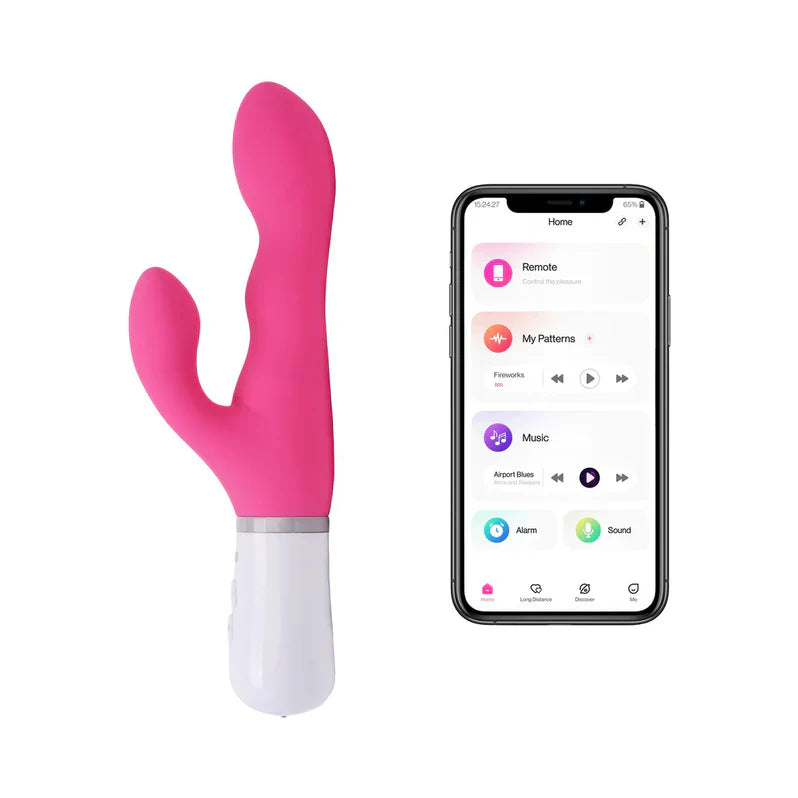 Vibrador conejito giratorio Lovense Nora - Rosa