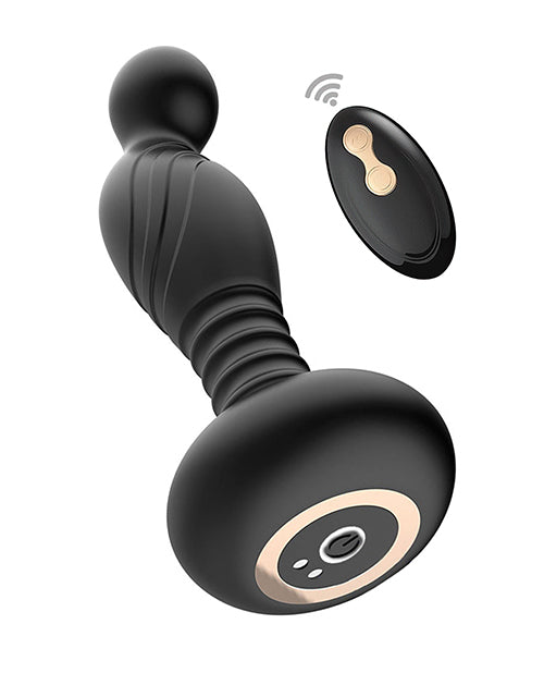 Plug vibrador remoto Ass-sation para el punto P - Negro