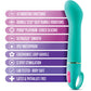 Vibromasseur point G Blush Aria Flirty AF - Bleu sarcelle