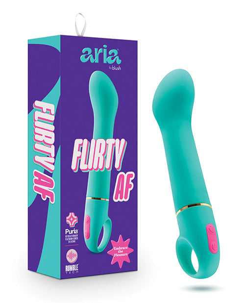 Vibromasseur point G Blush Aria Flirty AF - Bleu sarcelle