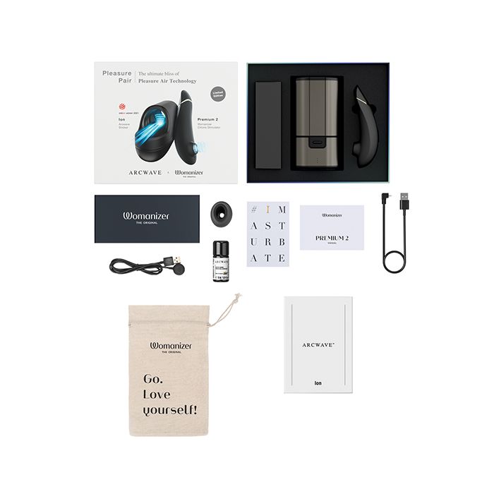 Arcwave x Womanizer Pleasure Pair Ion + Premium 2 Negro