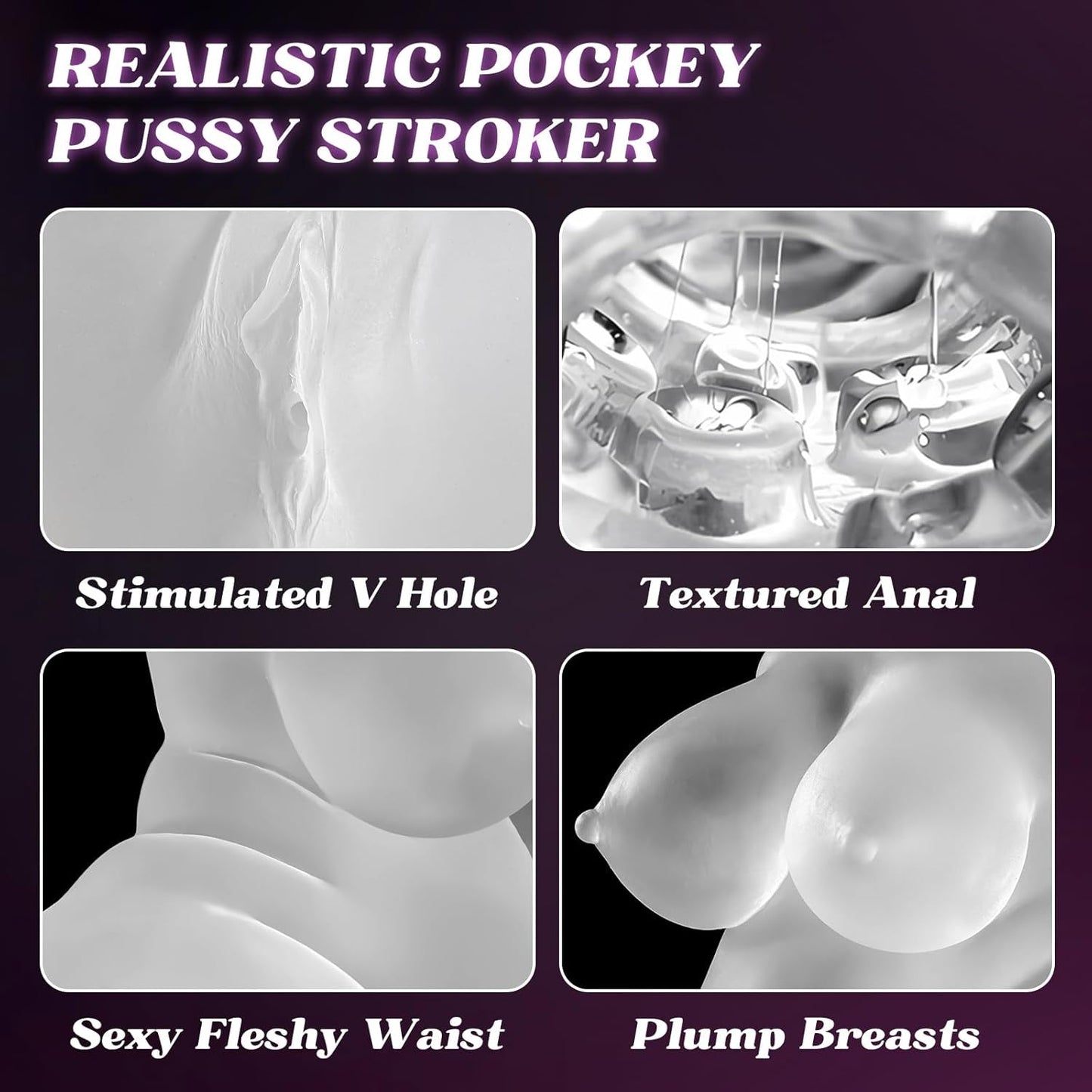 CurvyVision Transparent BBW Sex Doll Stroker