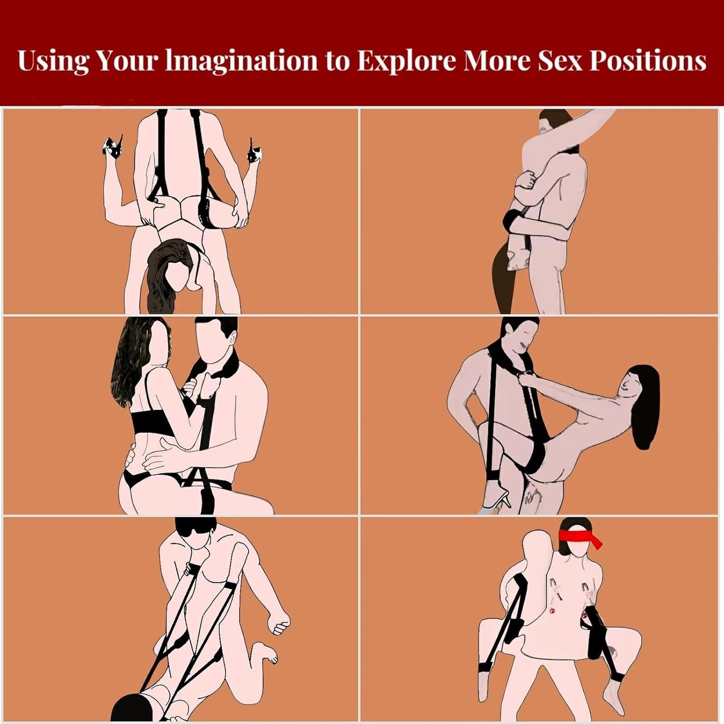 Arnés de sexo ajustable OpenForm, Kit BDSM, Puños