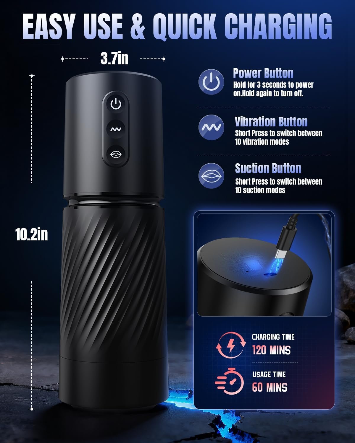 NeuroSync AI Sync Pocket Pussy 3 mangas doble motor Stroker