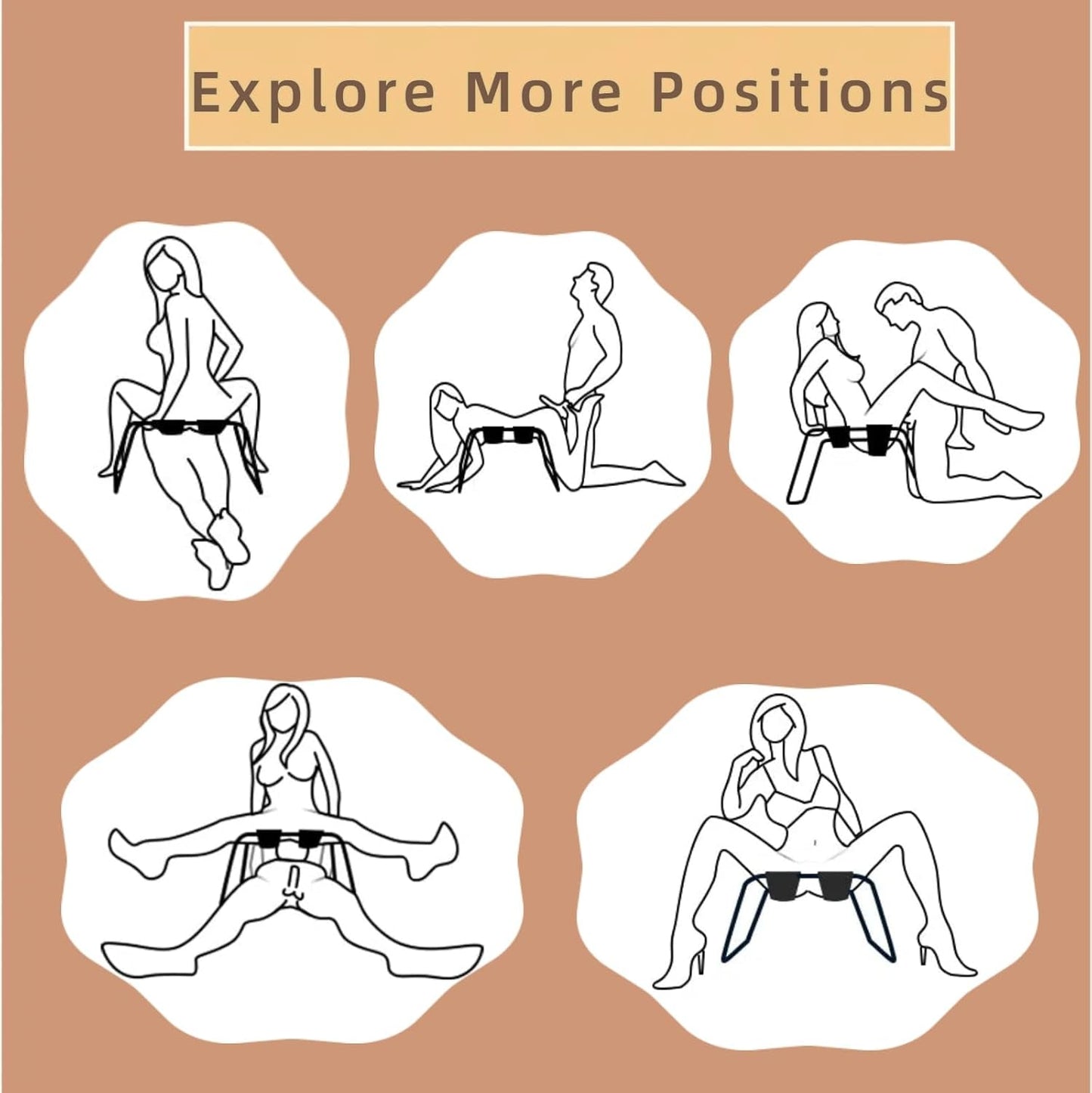 Taburete ajustable para posiciones sexuales VeloraLift