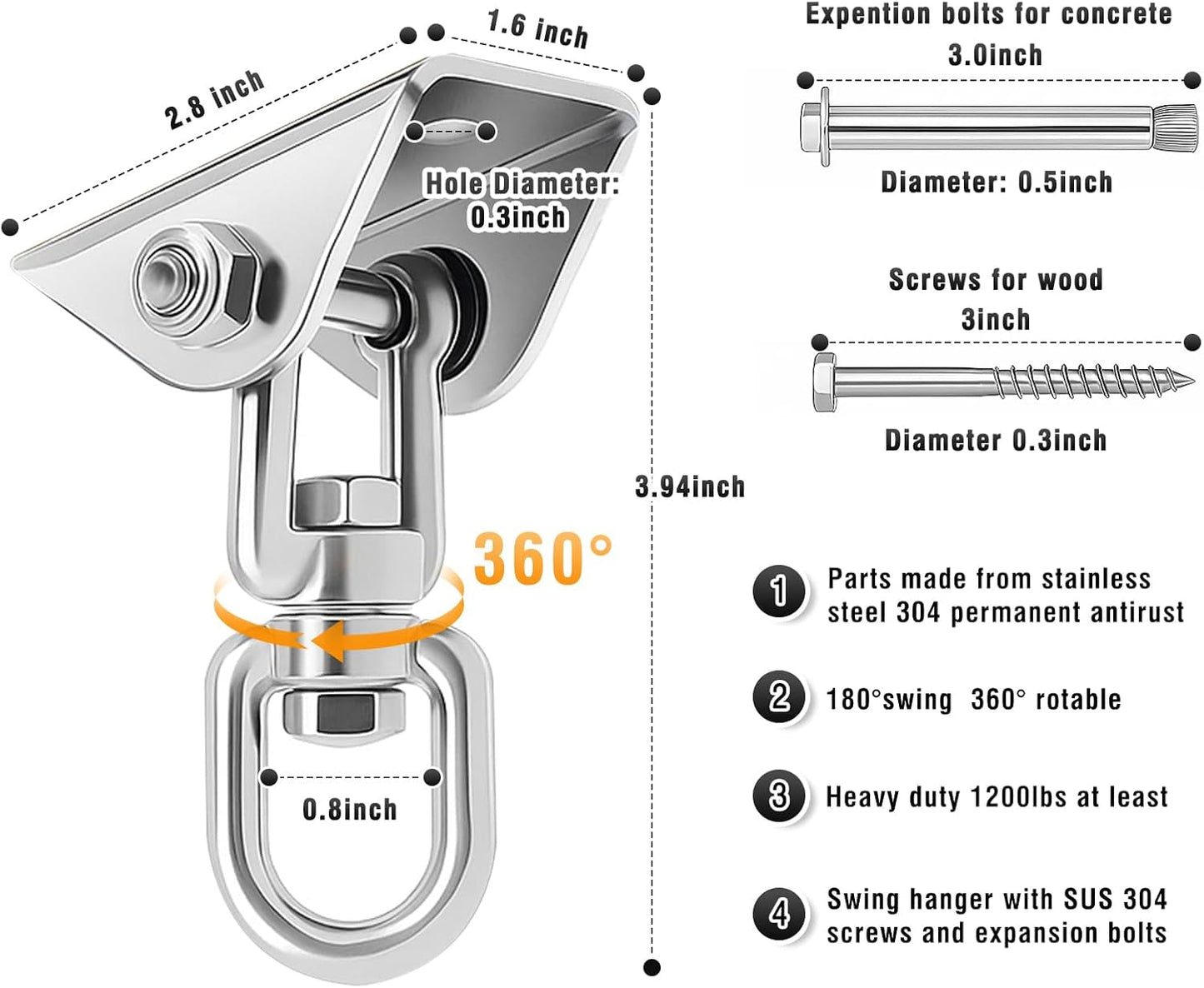 Columpio sexual BDSM OrbitBond con esposas 360°