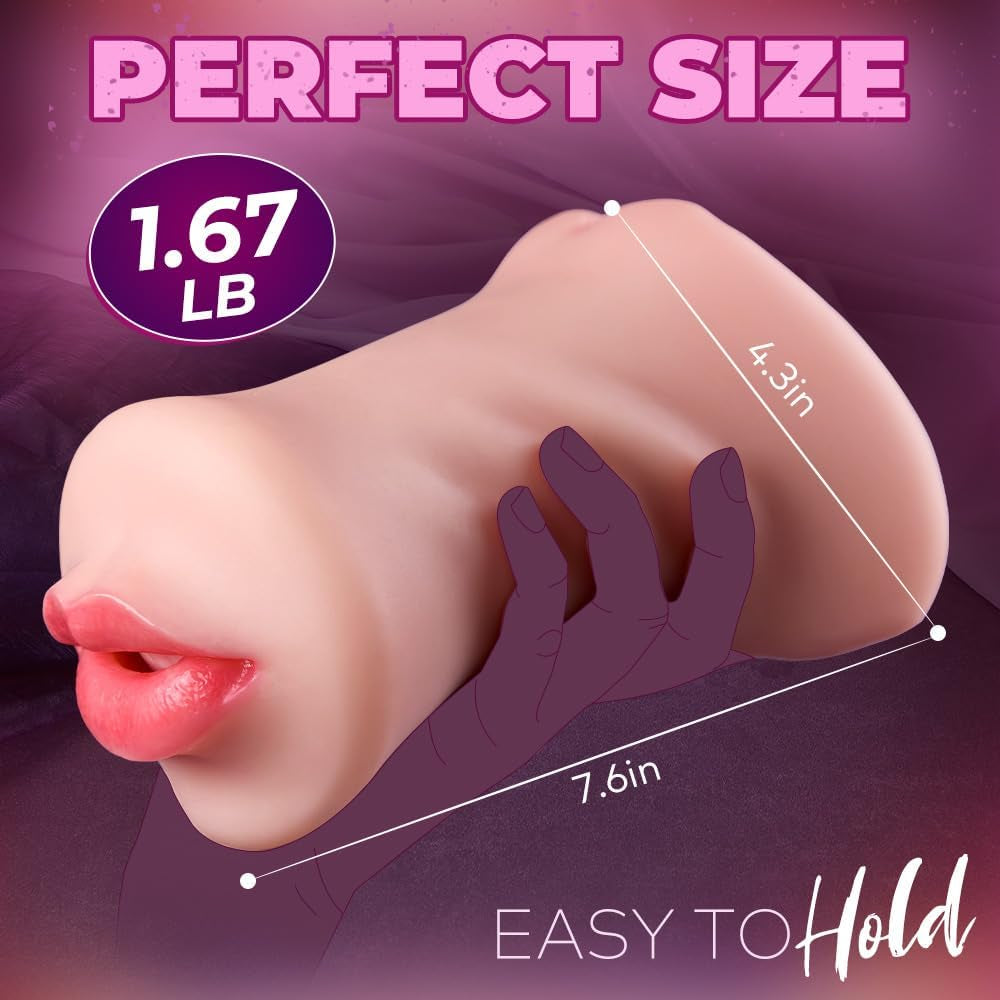 TriPleasure 3-en-1 Coño de bolsillo Boca Vagina Anal