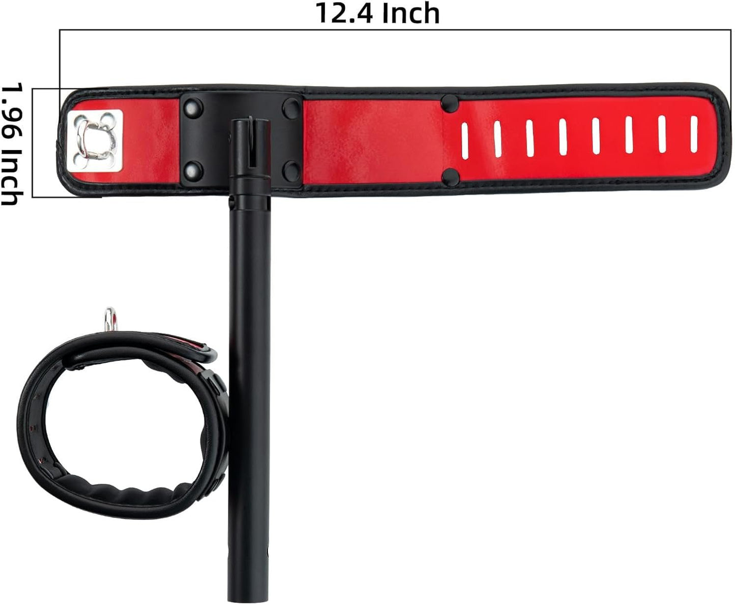 Barra separadora giratoria con cerradura PivotLock roja