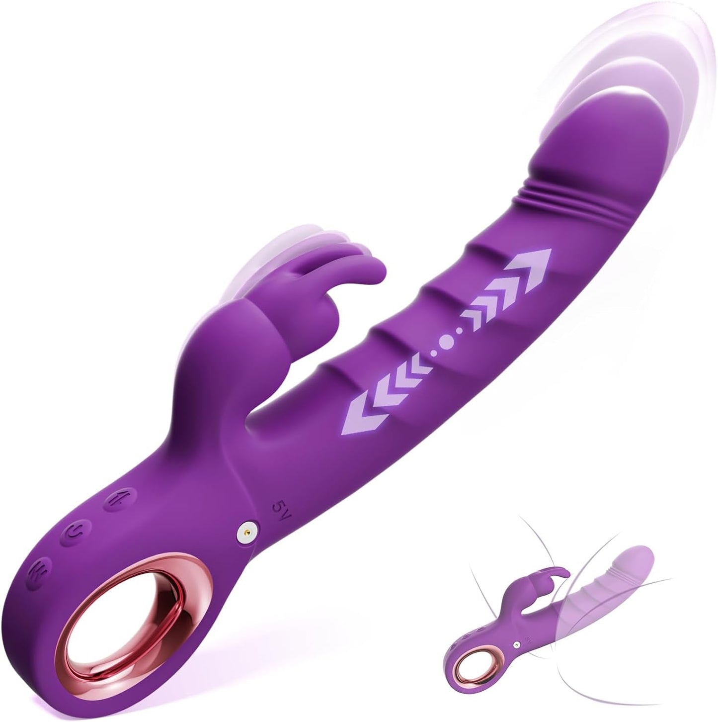 VelourRose Rose Vibrateur lapin vibrant 7 modes étanche