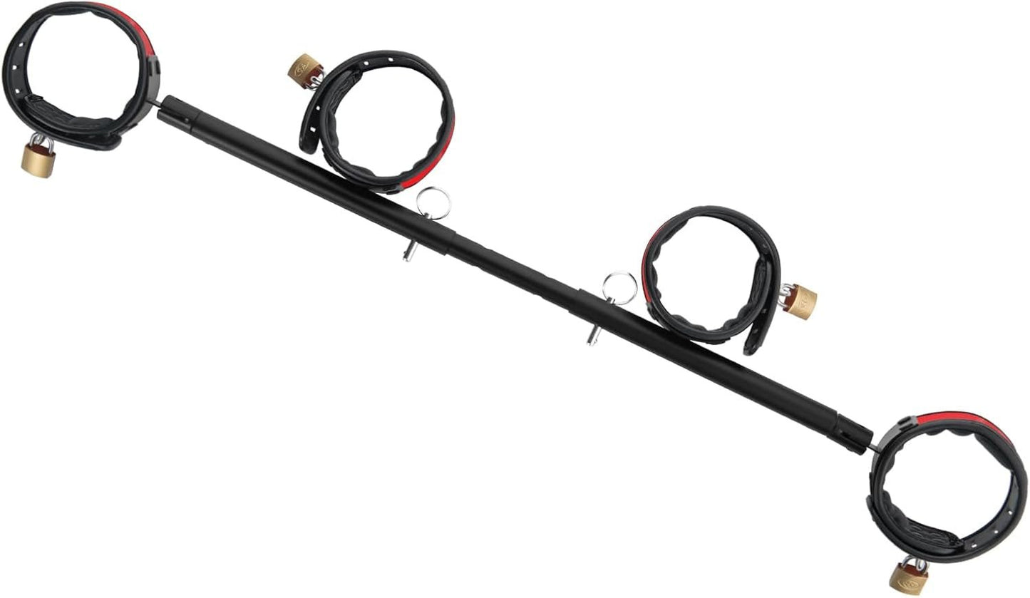 Barra separadora giratoria con cerradura PivotLock roja