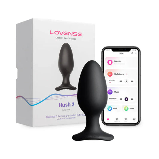 Lovense Hush 2 Vibrating Butt Plug - 2.2 in