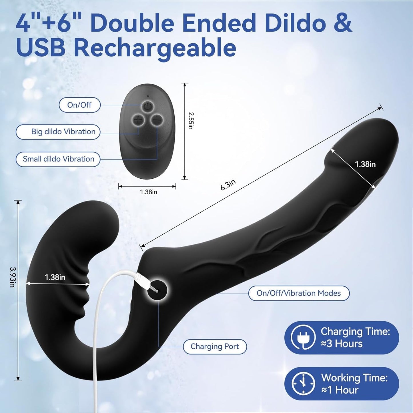 EchoRide Vibrador Strapless con Control Remoto