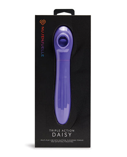 Nu Sensuelle Triple Action Daisy Suction Vibe - Ultra Violet