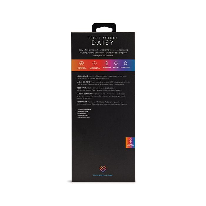 Nu Sensuelle Triple Action Daisy Suction Vibe - Bleu néon
