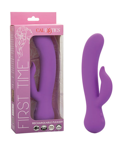 Primer Vibrador de Conejo Recargable Pleaser - Morado