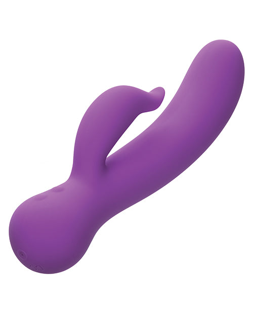 Primer Vibrador de Conejo Recargable Pleaser - Morado