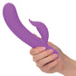 Primer Vibrador de Conejo Recargable Pleaser - Morado