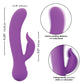 Primer Vibrador de Conejo Recargable Pleaser - Morado