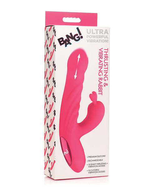 Bang ! Lapin vibrant et propulsif 10X - Rose