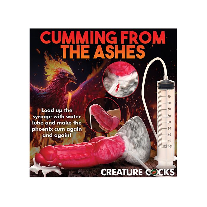 Dildo de silicona Eyaculador Fénix Resurrector de Penes de Criaturas