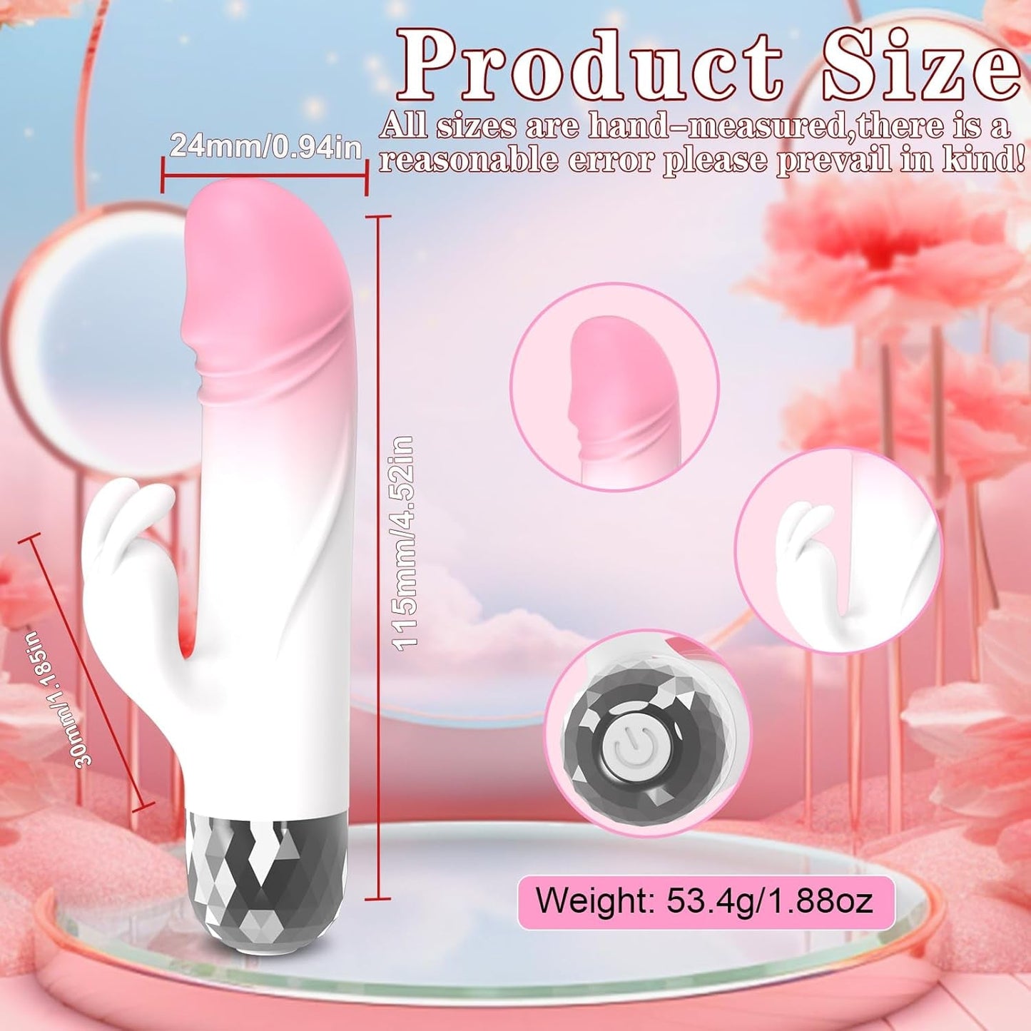 MiniVibrador Mini Rabbit de Terciopelo 10 Modos Silicona Impermeable
