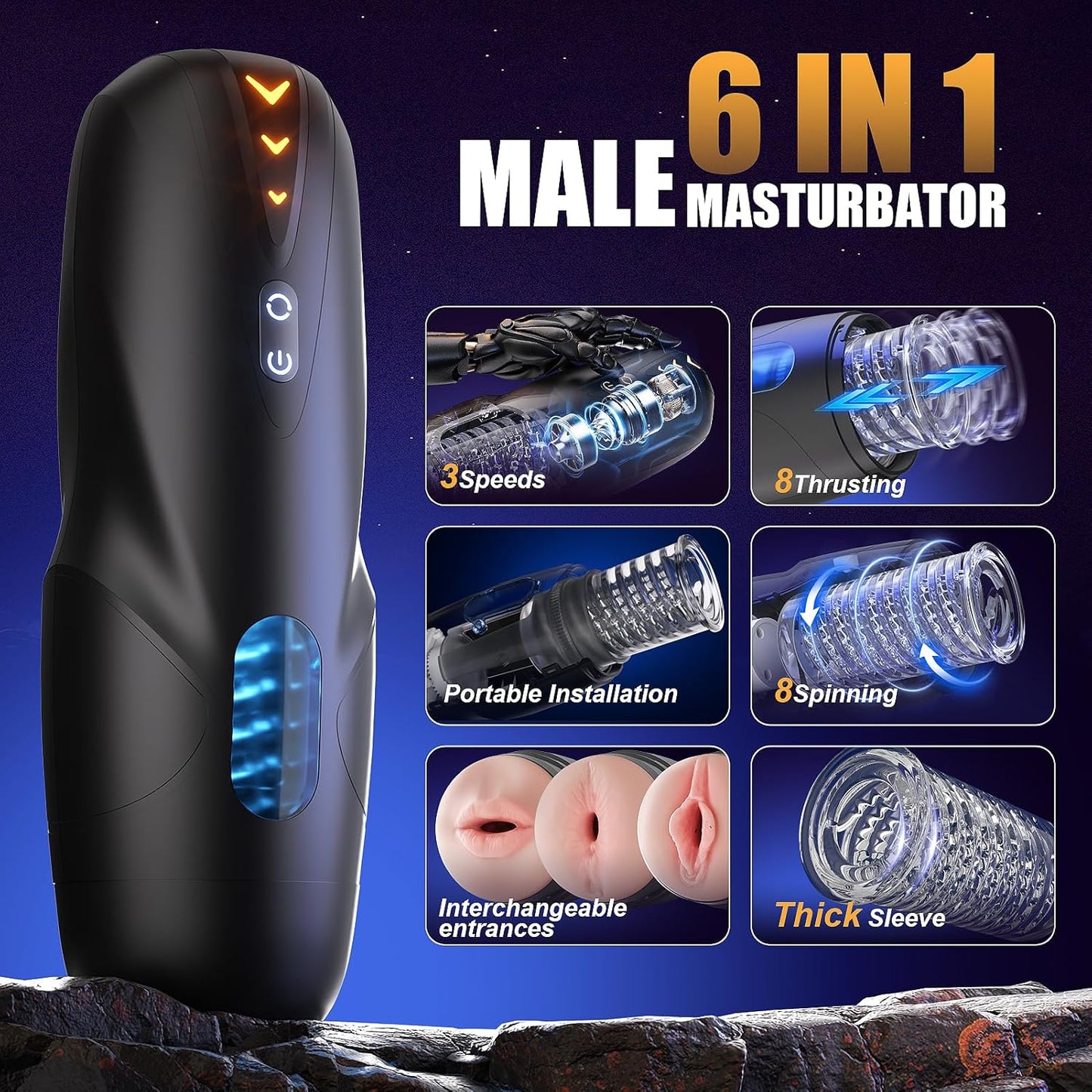 ApexTremor Thrusting & Spinning Male Stroker