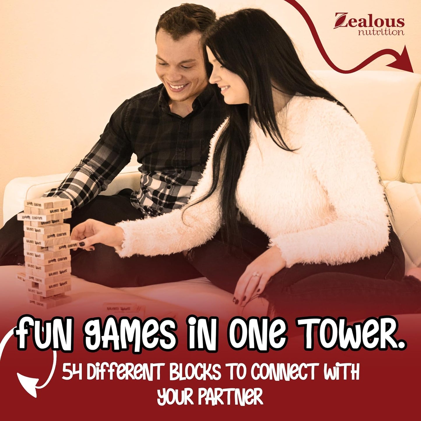Apasionante y ardiente juego de bloques apilables para parejas