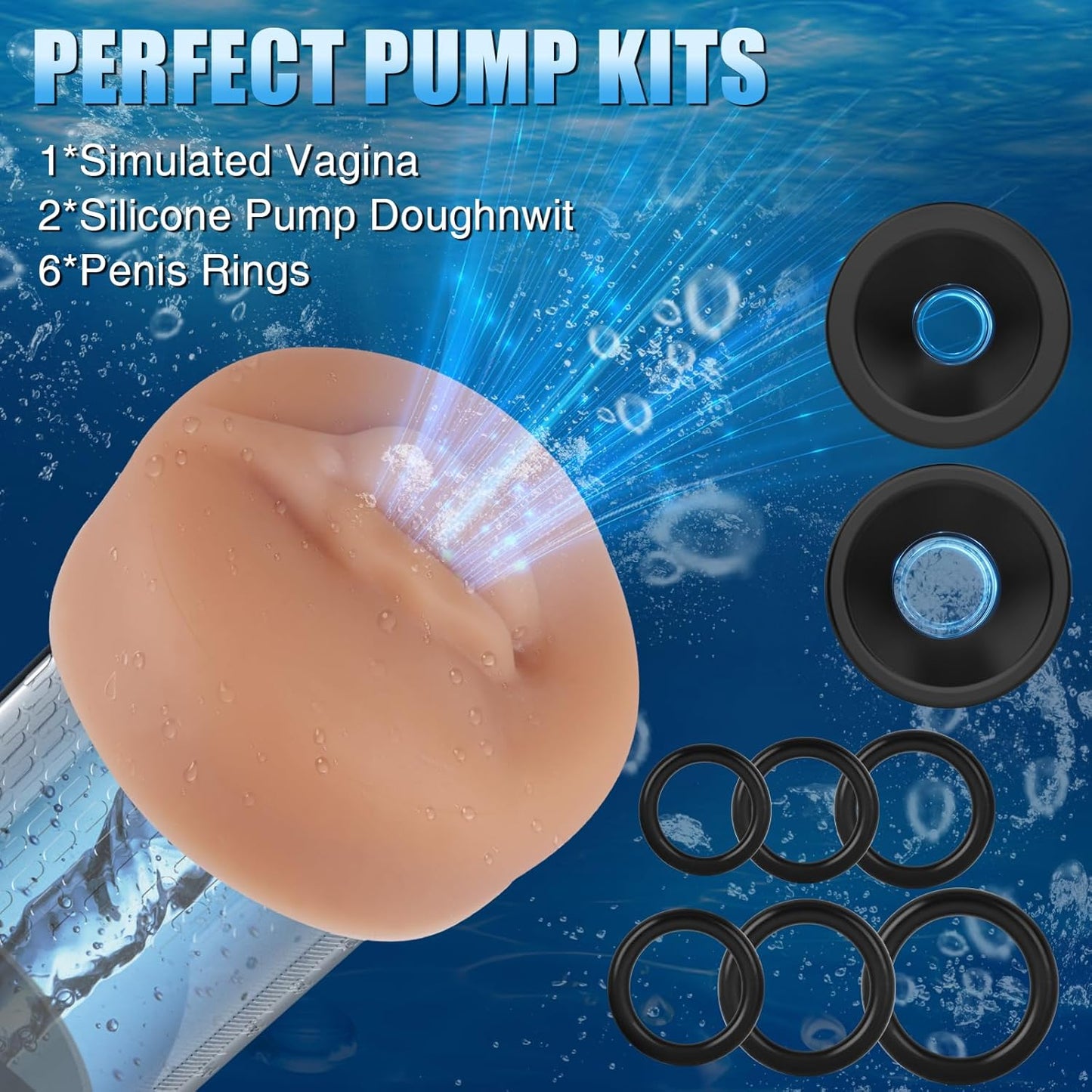 MaxExtender – Pompe pénienne et masturbateur masculin 2-en-1 – 4 modes d'entraînement, aspiration automatique