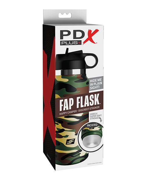 PDX Plus Fap Flask Happy Camper Stroker - Esmerilado/Camuflaje