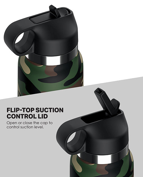 PDX Plus Fap Flask Happy Camper Stroker - Esmerilado/Camuflaje