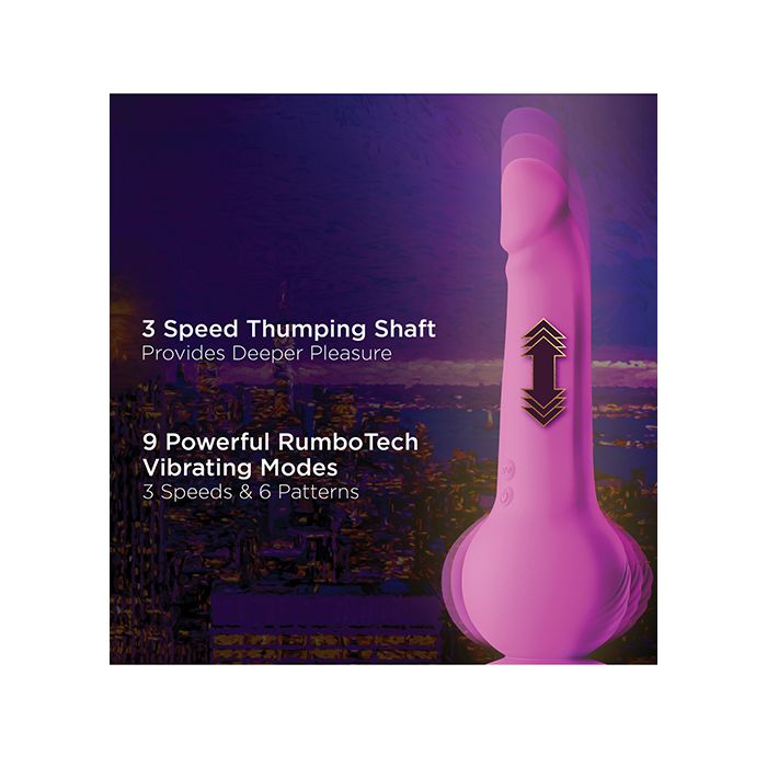 Impressions New York Gyro Quake Dildo - Violet