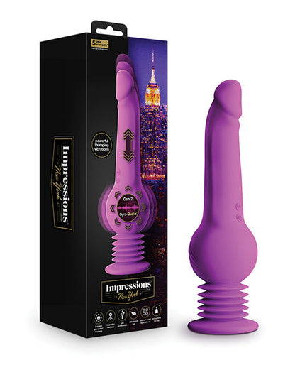 Impressions New York Gyro Quake Dildo - Violet