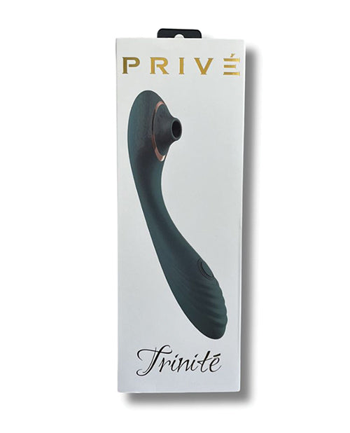 PRIVE Vibrador de silicona de grado médico 3 en 1 Trinite Teal